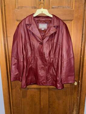 VTG Wilsons Leather Burgundy Jacket Women’s Size L